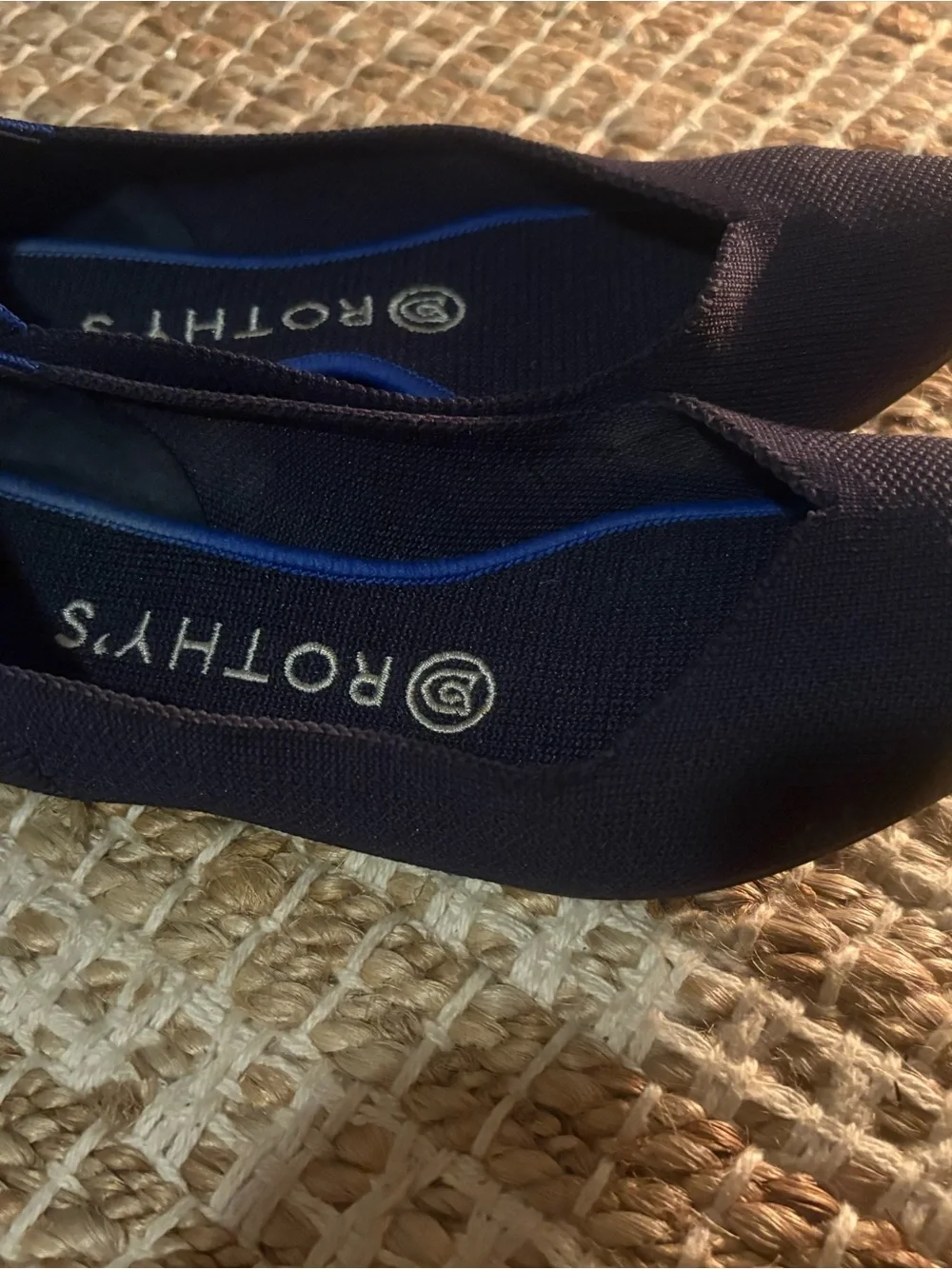 Rothy’s The Point Navy Blue Pointed Toe Flats - Size 7